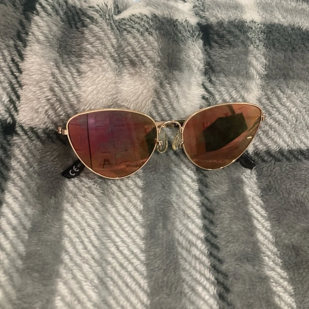Stylish Pink and Gold Kids Sunglasses